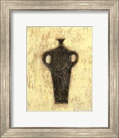 Woodcut Ebony Vase I Fine Art Print