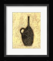 Woodcut Ebony Vase II Framed Print