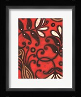 Scarlet Textile II Framed Print