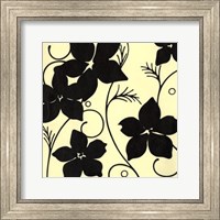 Cream with Black Flowers Fine Art Print