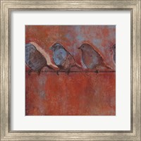 Row of Sparrows I Fine Art Print