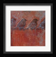 Row of Sparrows II Fine Art Print