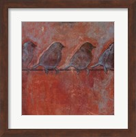 Row of Sparrows II Fine Art Print