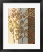 Tapestry with Leaves I Framed Print