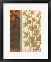 Tapestry with Leaves II Framed Print