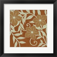 Tan Flowers with Mint Leaves II Fine Art Print