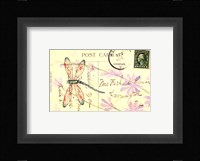 Postcard Dragonfly III Framed Print