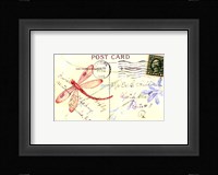 Postcard Dragonfly IV Framed Print