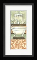 Damask Bath I Framed Print