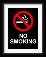 No Smoking - Black Fine Art Print