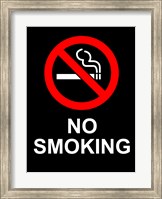 No Smoking - Black Fine Art Print
