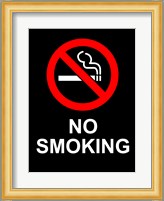 No Smoking - Black Fine Art Print