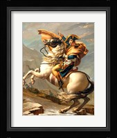 Napoleon (1769-1821) Crossing the Alps at the St Bernard Pass Framed Print