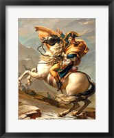 Napoleon (1769-1821) Crossing the Alps at the St Bernard Pass Framed Print