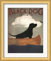 Black Dog Canoe Fine Art Print