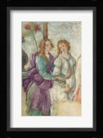 Detail of Venus and the Graces offering gifts to a young girl, 1486 Framed Print