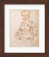 W.41 Sketch of a seated woman Fine Art Print
