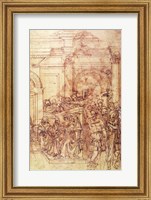W.29 Sketch of a crowd for a classical scene Fine Art Print
