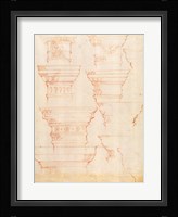 W.18v Study of column capitals Fine Art Print