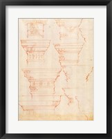 W.18v Study of column capitals Fine Art Print