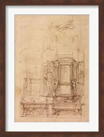 W.26r Design for the Medici Chapel in the church of San Lorenzo, Florence Fine Art Print
