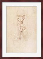 W.53r The Risen Christ, study for the fresco of The Last Judgement in the Sistine Chapel, Vatican Fine Art Print