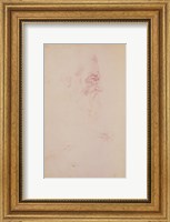 Sketch of a male head and two legs Fine Art Print