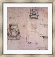 Inv. 1859 6-25-545. R. (W. 25) Designs for tombs Fine Art Print