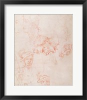 Studies of heads, 1508-12d Fine Art Print