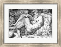 Leda, engraved by Jacobus Bos, Boss or Bossius Fine Art Print