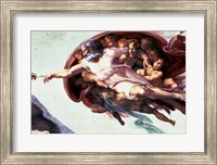 Sistine Chapel Ceiling: Creation of Adam, 1510 (detail) Fine Art Print