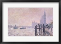 The Thames below Westminster, 1871 Framed Print