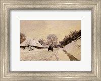 The Cart, or Road under Snow at Honfleur, 1867 Fine Art Print