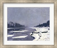 Ice on the Seine at Bougival, c.1864-69 Fine Art Print