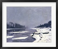 Ice on the Seine at Bougival, c.1864-69 Fine Art Print
