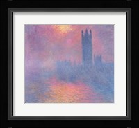 The Houses of Parliament, London, with the sun breaking through the fog, 1904 Fine Art Print