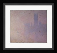 Seagulls over the Houses of Parliament, 1904 Fine Art Print