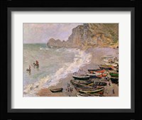 Etretat, beach and the Porte d'Amont, 1883 Fine Art Print