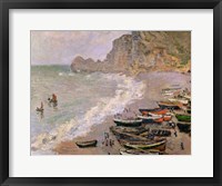 Etretat, beach and the Porte d'Amont, 1883 Fine Art Print