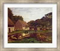 A Farmyard in Normandy, c.1863 Fine Art Print