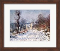 The Road to Giverny, Winter, 1885 Fine Art Print