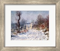 The Road to Giverny, Winter, 1885 Fine Art Print