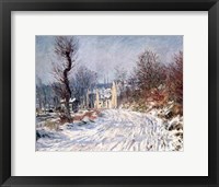 The Road to Giverny, Winter, 1885 Fine Art Print