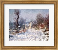 The Road to Giverny, Winter, 1885 Fine Art Print