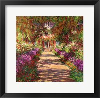 A Pathway in Monet's Garden, Giverny, 1902 Framed Print