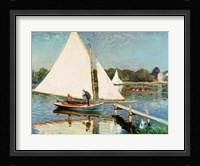 Sailing at Argenteuil, c.1874 Framed Print