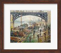 The Stream of Robec at Rouen, 1872 workers Fine Art Print