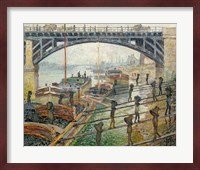 The Stream of Robec at Rouen, 1872 workers Fine Art Print