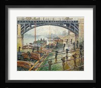 The Stream of Robec at Rouen, 1872 workers Fine Art Print
