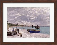 The Beach at Sainte-Adresse, 1867 Fine Art Print